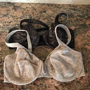 Donna Karan intimates 2 bra 34dd beige black